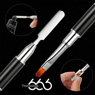 Cọ Đắp Gel 2 Đầu Có Nắp Đậy - Cây Đắp Gel Nail Đa Năng Kèm Bay Lấy Gel Tiện Lợi Chuẩn Salon | THEGIOINAIL666