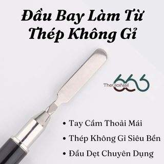 Cọ Đắp Gel 2 Đầu Có Nắp Đậy - Cây Đắp Gel Nail Đa Năng Kèm Bay Lấy Gel Tiện Lợi Chuẩn Salon | THEGIOINAIL666