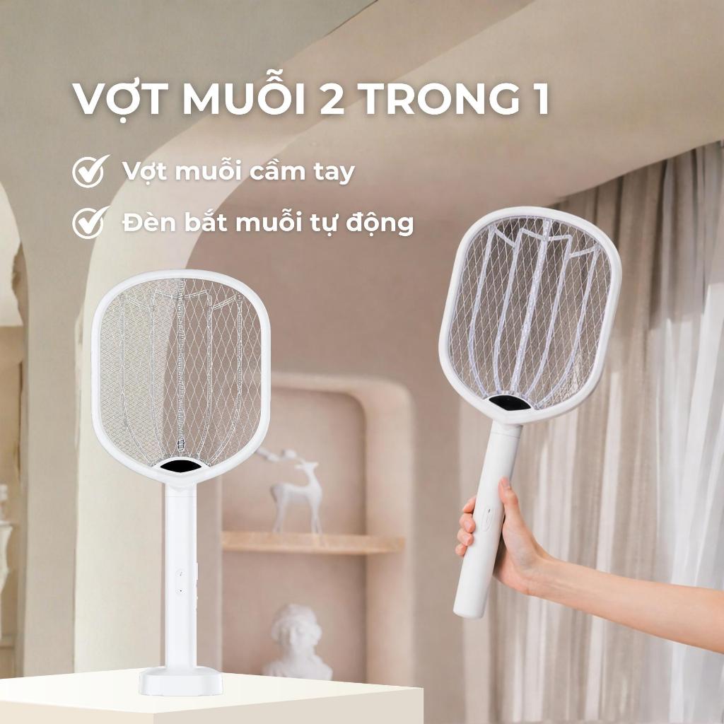 CHÍNH HÃNG - Vợt muỗi kiêm đèn bắt muỗi 2 trong 1 Perfection by M sạc tích điện, vợt muỗi thông minh