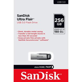USB 3.0 SanDisk CZ73 Ultra Flair 256GB 150Mb/s (Bạc) - Phụ Kiện Nhất Tín