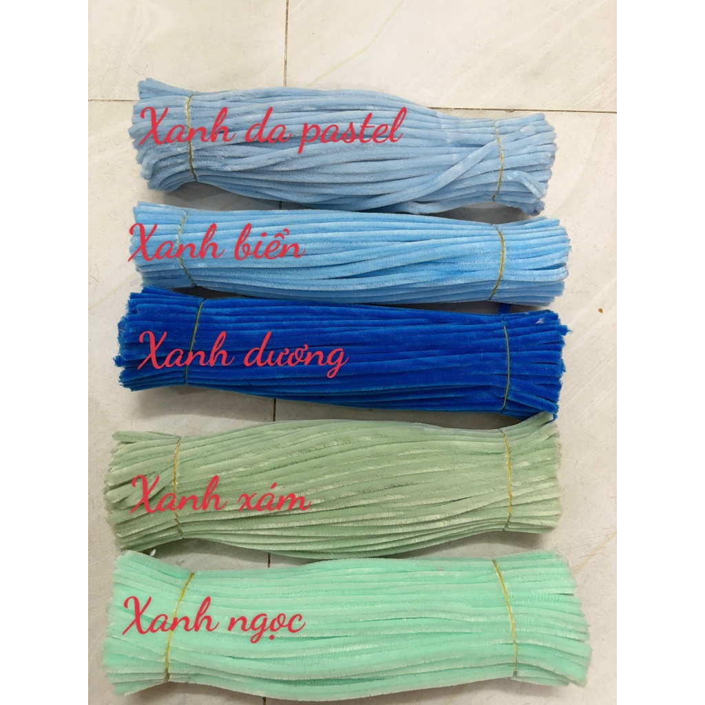 [hỏa tốc hcm] kẽm nhung làm hoa 7-8.5mm nhiều màu lông đều dày mịn làm handmade, diy, lồng đèn, chậu mini, đầu thú,...