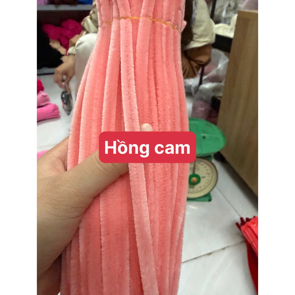 [hỏa tốc hcm] kẽm nhung làm hoa 7-8.5mm nhiều màu lông đều dày mịn làm handmade, diy, lồng đèn, chậu mini, đầu thú,...