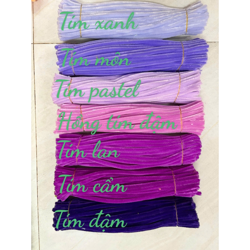 [hỏa tốc hcm] kẽm nhung làm hoa 7-8.5mm nhiều màu lông đều dày mịn làm handmade, diy, lồng đèn, chậu mini, đầu thú,...