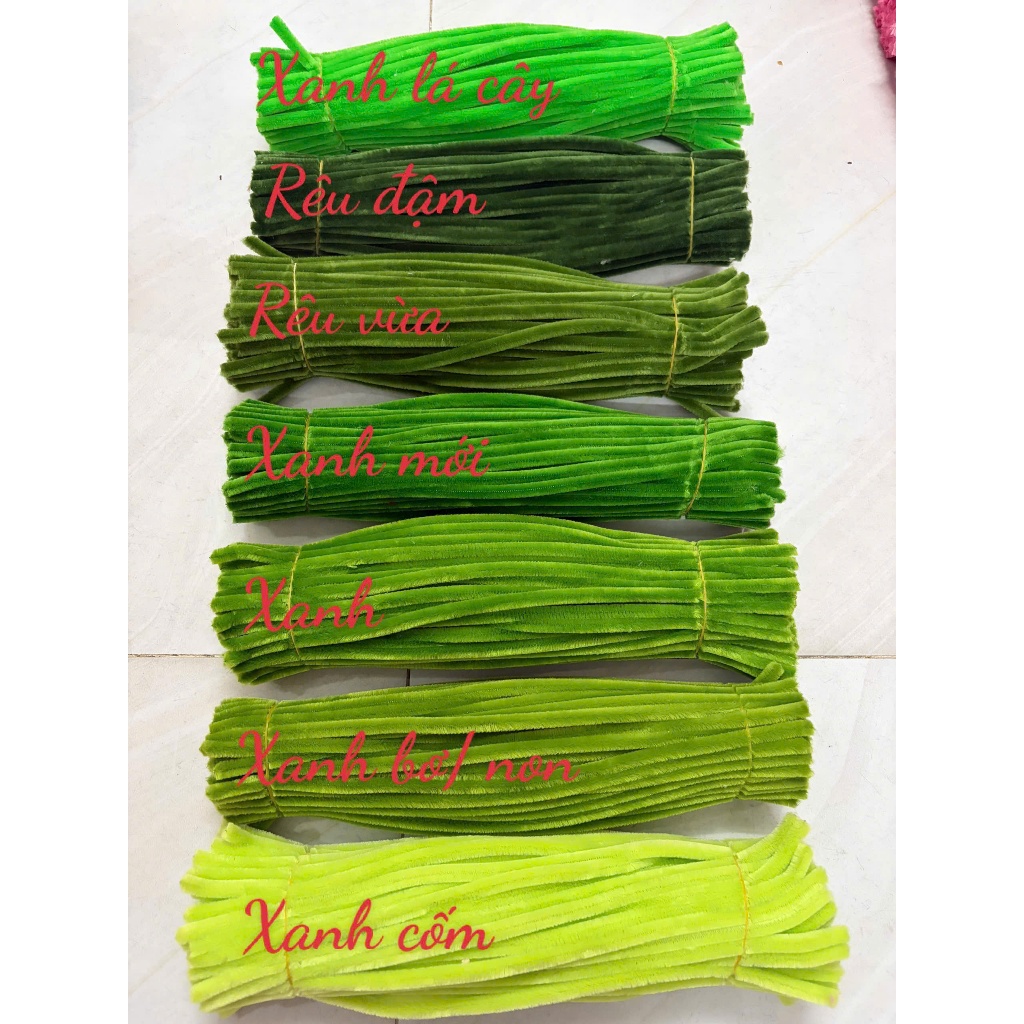 [hỏa tốc hcm] kẽm nhung làm hoa 7-8.5mm nhiều màu lông đều dày mịn làm handmade, diy, lồng đèn, chậu mini, đầu thú,...