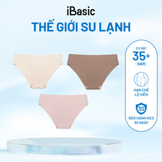 [MUA 2 TẶNG 1] Pack 3 combo quần lót nữ su lưng vừa không đường may không lộ viền iBasic PA3V188