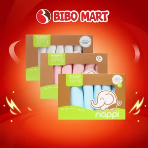 Khăn Xô Sữa Hộp 6 Nappi Sợi Tre Mềm Mại Kháng Khuẩn Thấm Hút Tốt An Toàn Cho Da Bé 30x30cm -Bibomart