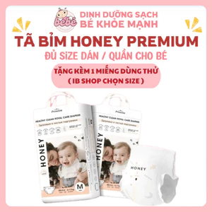 Tã bỉm dán/quần Honey Premium tơ tằm chính hãng cho bé đủ size, siêu mềm mịn, thấm hút, co giãn