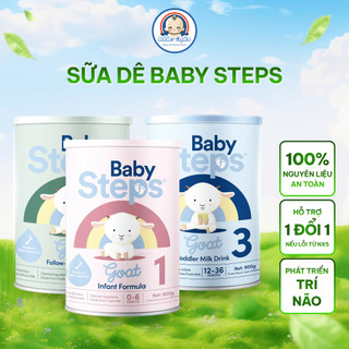 Sữa Dê Baby Steps Giúp Bé Phát Triển Trí Não, Tăng Cường Hệ Miễn Dịch, Tăng Chiều Cao, Dễ Tiêu Hóa
