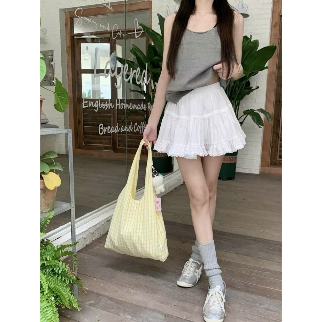 Lila Skirt (TSW) Chân váy xoè phối ren dáng ngắn Nữ the.sweaterweather