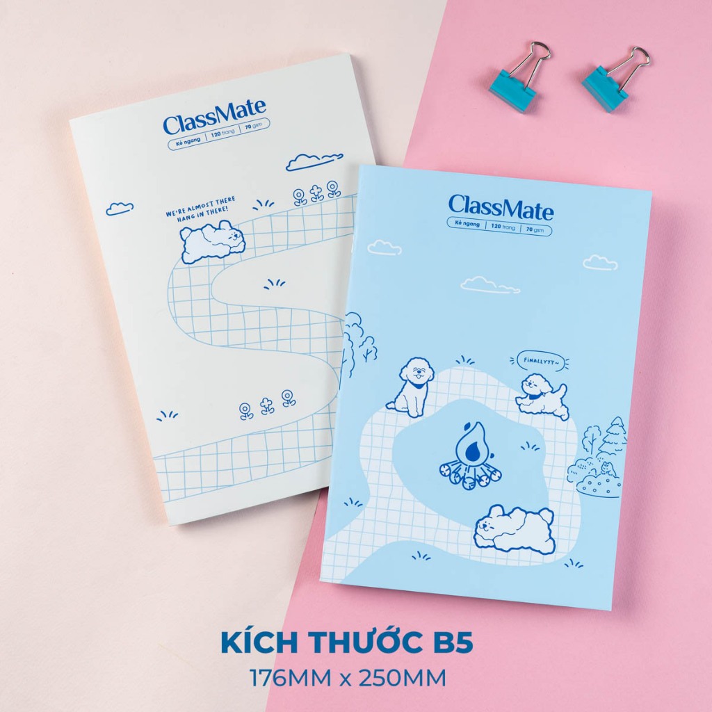 Vở Kẻ Ngang 120 Trang Classmate Vở Viết B5, 70gsm Tập Sinh Viên Lets Gau Chống Nước Ghi Chép, Viết Bài NB5-12-0348