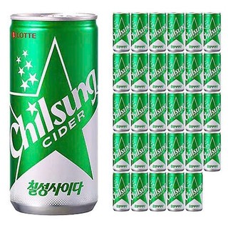 Nước giải khát có gas Chilsung Cider 250ml Hàn Quốc - Lotte thương hiệu nhập khẩu
