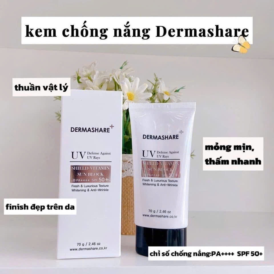 T206_ Kem chống nắng Dermashare UV Shield Vitamin Sun Block SPF 50+ Pa++++
