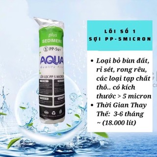 Bộ Lõi Lọc Nước AQUA 1 2 3 Lọc Sạch An Toàn Tăng Tuổi Thọ Màng RO Thay Thế Dễ Dàng Cho Máy RO