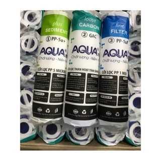 Bộ Lõi Lọc Nước AQUA 1 2 3 Lọc Sạch An Toàn Tăng Tuổi Thọ Màng RO Thay Thế Dễ Dàng Cho Máy RO