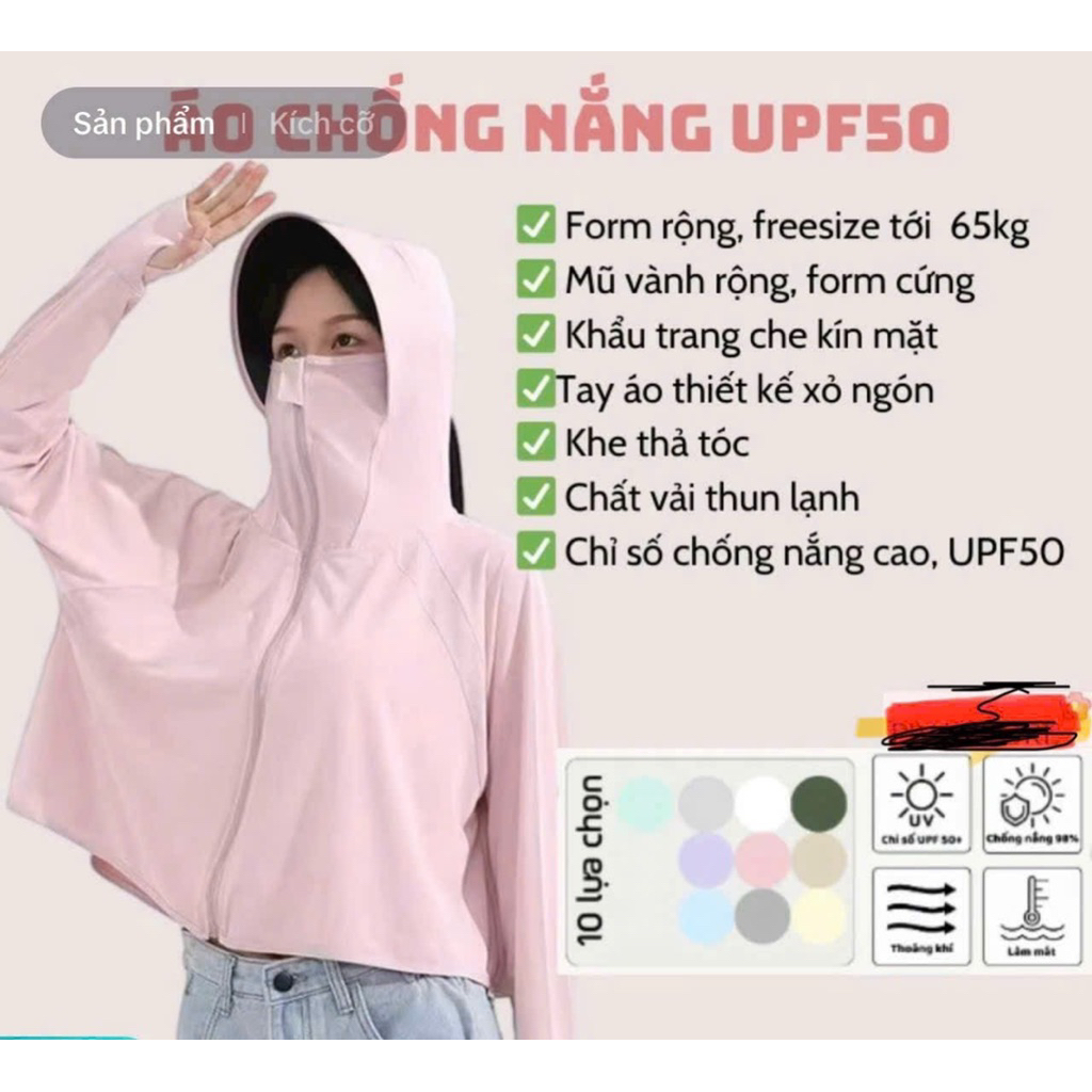 Áo chống nắng chống tia  UV UPF 50+ Thun nữ Lạnh Cánh Dơi Siêu mềm mịn và mát D5