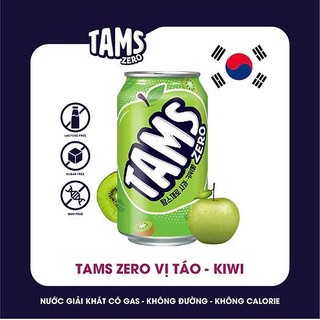 Tams Zero Calorie 355ml Không Đường Hàn Quốc Vị Dứa Có Gas Thanh Mát Giải Khát Nhanh Ít Calo Dễ Uống
