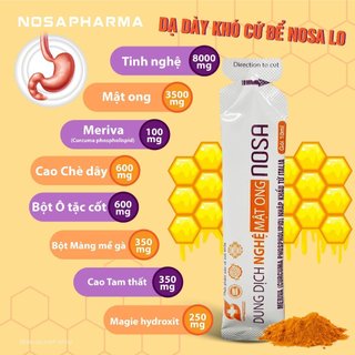 Dung Dịch Nghệ Mật Ong Nosa Giảm Nguy Cơ Viêm Loét Dạ Dày Tá Tràng