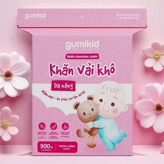 900G 600G 300G KHĂN VÁI KHÔ GUMI ĐA NĂNG DÀNH CHO MẸ VÀ BÉ DAI MỀM MỊN