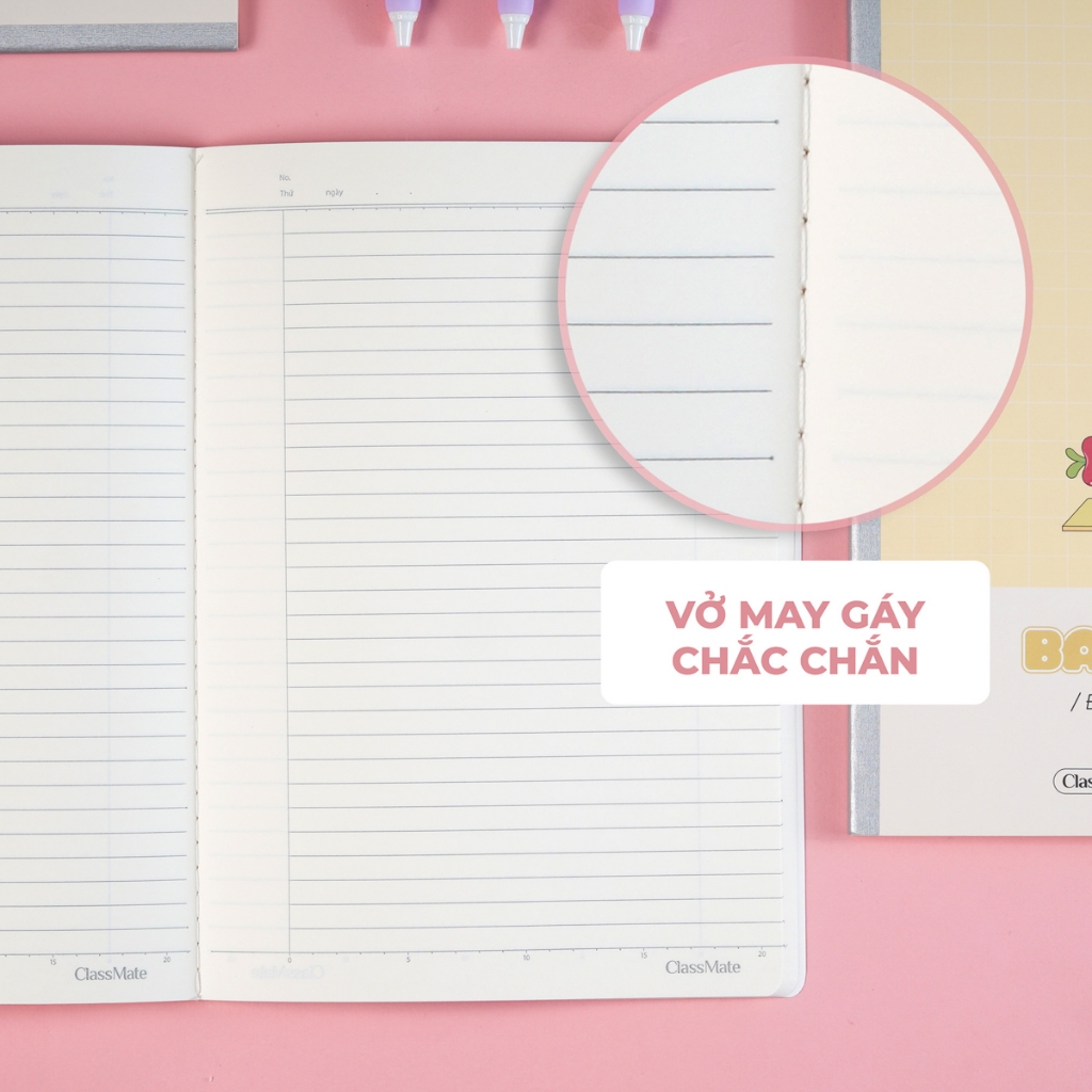 [Tặng Bút] Combo 5/10 Vở Kẻ Ngang Bao Đậu ClassMate 80GSM Giấy Vàng Chống Loá, Vở B5, Bìa Chống Nước, Học Sinh Ghi Chép