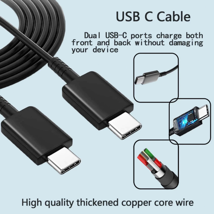 Sumsung Type C to Type C cho các dòng máy SS. Cáp sạc 45W dành cho Dành cho Note 20, S20, S21