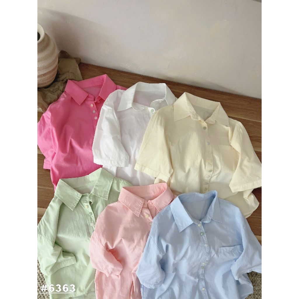 [𝑯𝒂 𝑨𝒏𝒉] Áo Sơ Mi Cộc Khuy Màu QCL1