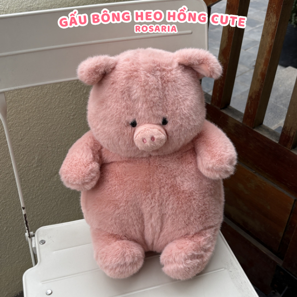 Gấu bông heo hồng 40cm dễ thương – thú nhồi bông mềm mịn, quà tặng bé và bạn gái ngọt ngào