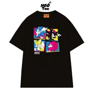 Áo Thun Hoạt Hình NGỐ TEE Sonic và Những Người Bạn Vải Cotton Mềm Mịn Form Rộng