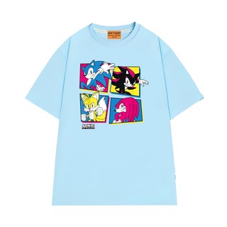 Áo Thun Hoạt Hình NGỐ TEE Sonic và Những Người Bạn Vải Cotton Mềm Mịn Form Rộng