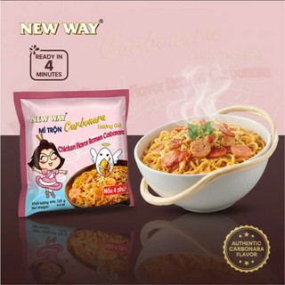 Mì trộn New Way nhiều hương vị 125g ăn liền chế biến đơn giản, sợi dai thơm ngon - Pi Hàng Thái