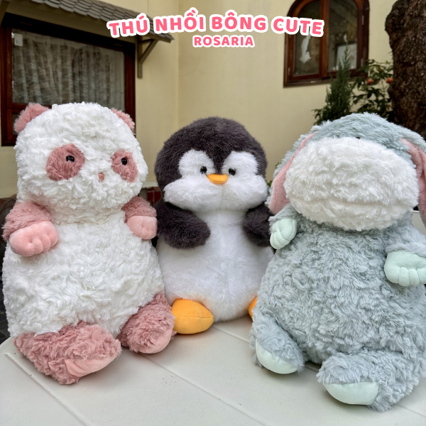 Gấu bông BOBOVA chính hãng nhiều mẫu – Bò sữa cáo chuột voi chạy bộ, thú nhồi bông cao cấp