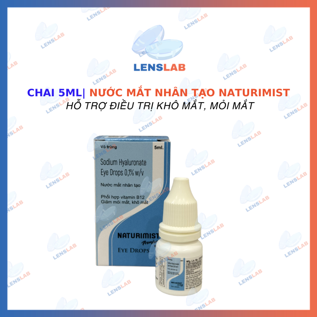 Chai 5ml - Nước Mắt Nhân Tạo Naturimist, Giảm Khô Mắt, Mỏi Mắt