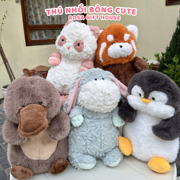 Gấu bông BOBOVA 40cm chính hãng – Gấu bò sữa, cáo, chuột, voi chạy bộ nhiều mẫu cao cấp mềm mịn