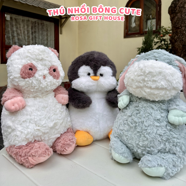 Gấu bông BOBOVA 40cm chính hãng – Gấu bò sữa, cáo, chuột, voi chạy bộ nhiều mẫu cao cấp mềm mịn