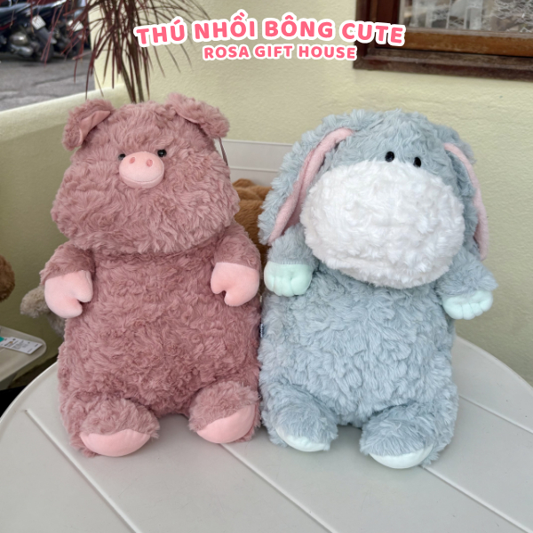 Gấu bông BOBOVA 40cm chính hãng – Gấu bò sữa, cáo, chuột, voi chạy bộ nhiều mẫu cao cấp mềm mịn