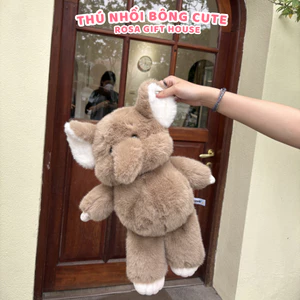 Gấu Bông Voi Xám 40cm Cao Cấp – Thú Nhồi Bông Voi Dễ Thương, Gối Ôm Êm Ái, Quà Tặng Ý Nghĩa - ROSA GIFT HOUSE