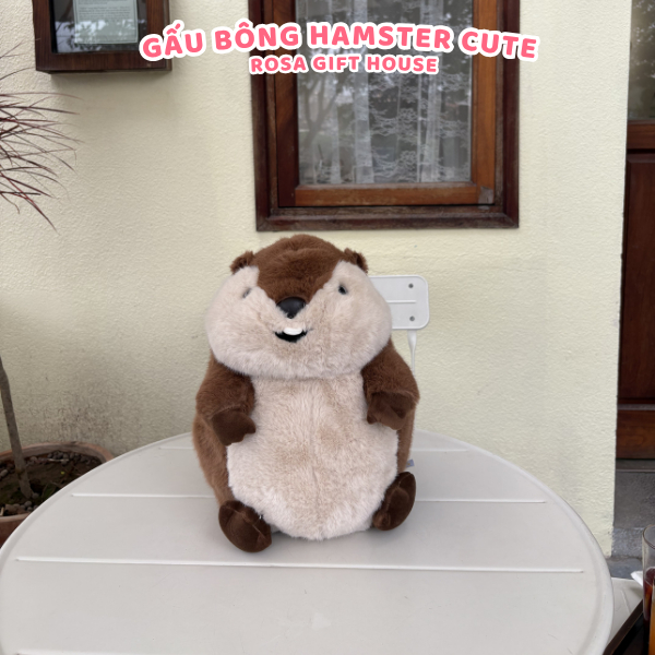 Gấu Bông Chuột Hamster 40cm Cao Cấp Chính Hãng – Ngộ Nghĩnh, Mềm Mịn, Quà Tặng Dễ Thương