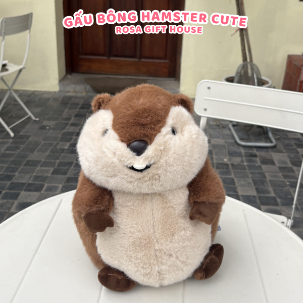 Gấu Bông Chuột Hamster 40cm Cao Cấp Chính Hãng – Ngộ Nghĩnh, Mềm Mịn, Quà Tặng Dễ Thương