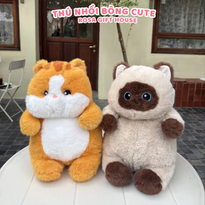 Gấu Bông Mèo Vàng, Xám, Xiêm Cute – Ôm Là Mê, Quà Tặng Siêu Dễ Thương Cho Người Thương