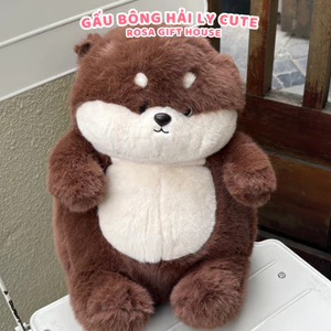 Gấu Bông Hải Ly 40cm Siêu Mềm Cao Cấp – Thú Nhồi Bông Dễ Thương, Ôm Ngủ Cực Êm, Quà Tặng Hot Trend