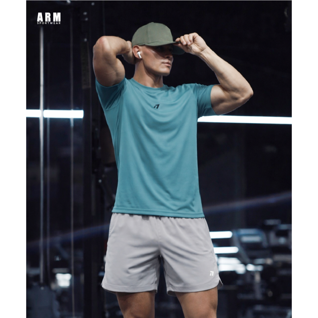 Áo Thun Nam Thể Thao ARM DRIVE SHOT, Áo Tập Gym Chất Liệu Co Giãn, Vận Động Thoáng Mát
