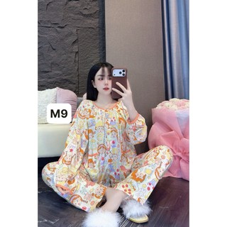 Tole lanh tay dài quần dài viền màu đơn giản mặc nhà thoải mái dành cho nữ form áo rộng từ 45kg-70kg