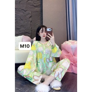 Tole lanh tay dài quần dài viền màu đơn giản mặc nhà thoải mái dành cho nữ form áo rộng từ 45kg-70kg