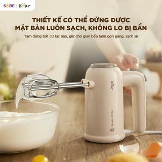 Máy Đánh Trứng Cầm Tay Bear HM-5H01J29 Công Xuất 125W, Gồm 5 Tốc Độ Đánh Linh Hoạt, Que Đánh Đôi Bản Rộng Đánh Bông