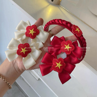 Bờm/cài tóc cờ đỏ sao vàng phù hợp với các ngày lễ của Tổ Quốc