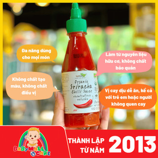 Tương Ớt Hữu Cơ LumLum Organic Sriracha Chilli Sauce – Cay Thanh, Không Chất Bảo Quản, Chuẩn Hữu Cơ Thái Lan – 250ml