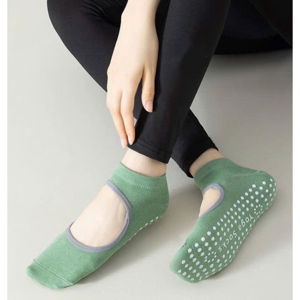 Vớ Tất YOGA cổ thấp chống trượt 9 màu phong cách dễ thương, xinh xắn.