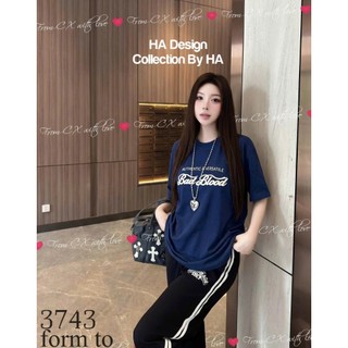 Áo Thun Nữ BAD Màu Xanh Ngắn Tay Form Rộng QCCC Cao Cấp