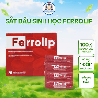 Sắt Sinh Học Ferrolip Bổ Sung Sắt Cho Phụ Nữ Mang Thai Dạng Bột Vị Ngon Dễ Uống Hộp 20 Gói