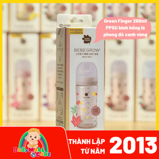 Bình Sữa PPSU Bebegrow Green Finger 160ml / 280ml – Chống Đầy Hơi, Chống Tràn, Nhựa PPSU