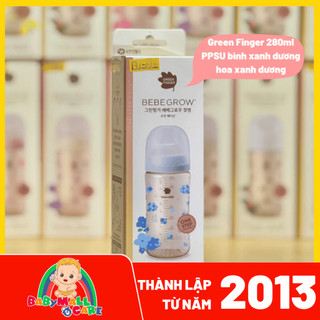 Bình Sữa PPSU Bebegrow Green Finger 160ml / 280ml – Chống Đầy Hơi, Chống Tràn, Nhựa PPSU